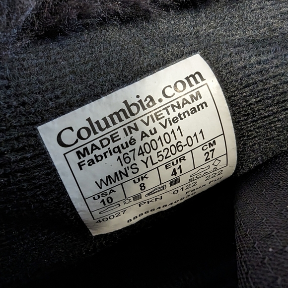 Columbia Womens waterproof Winter Boots, black Size 10 New in box - Picture 9 of 10